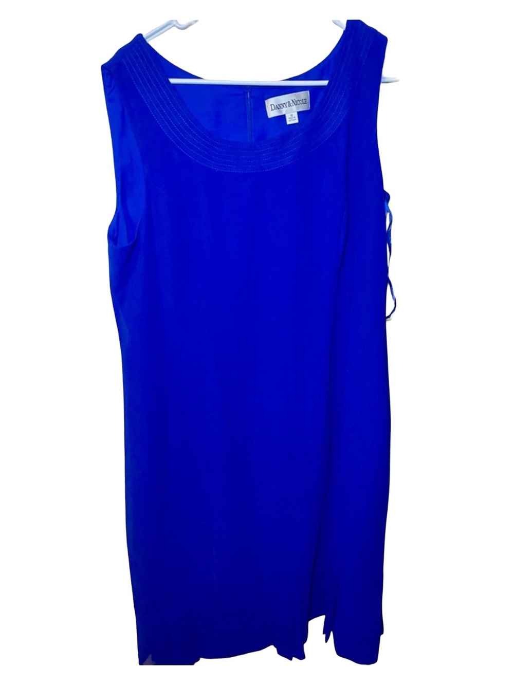 New Womens Danny & Nicole Dress Royal Blue Sleeveless Fit Size 16